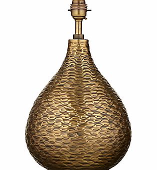 John Lewis Henrietta Hammered Pot Lamp Base, Brass