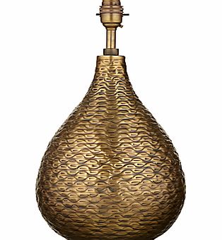 John Lewis Henrietta Hammered Pot Lamp Base, Brass