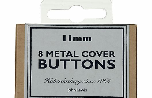 John Lewis Heritage 11mm Metal Cover Buttons,