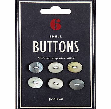 John Lewis Heritage 15mm Natural Shell Oval