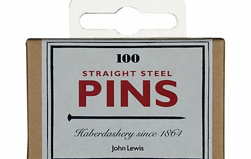 John Lewis Heritage Straight Steel Pins, Pack of
