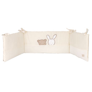 john lewis Hide and Seek Cot Bumper, Cream