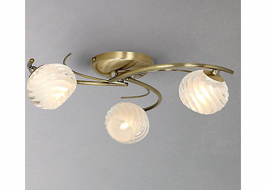 John Lewis Hugo Semi Flush Light, 3 Light