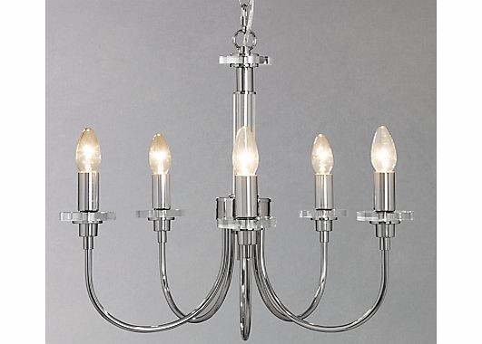 John Lewis Iris Chrome Crystal Multi-arm Ceiling