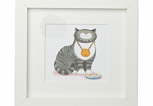 Judith Kerr - Mog with Medal Framed Print, 23 x