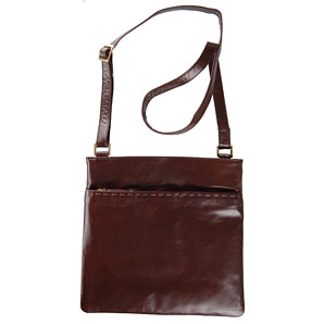 John Lewis Large Cross Body Bag, Chocolate