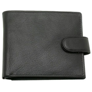 John Lewis Large Leather Wallet, Black