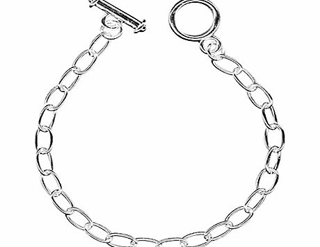 John Lewis Large Link Bracelet, Silver Plated
