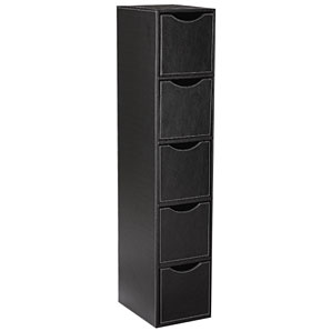 Leather CD Tower- Black