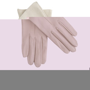 john lewis Leather Gloves, Parchment, Size 7/Medium