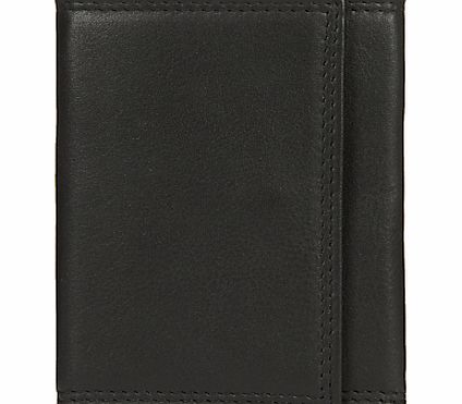 John Lewis Leather Keyring Case, Black