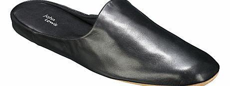 Leather Madrid Slippers, Black