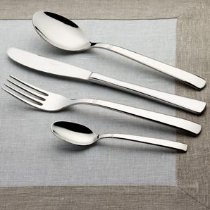 John Lewis Lines Cutlery Set, Stainless Steel, 24-Piece