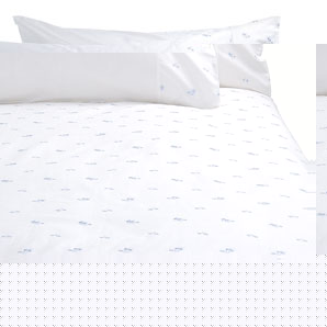 john lewis Little Flower Duvet Cover- White / Blue- Super Kingsize