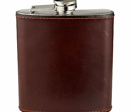 John Lewis Made In Italy Hip Flask, Brown
