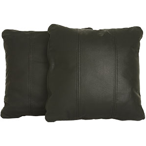 Maestro Leather Cushions- Pair- Black
