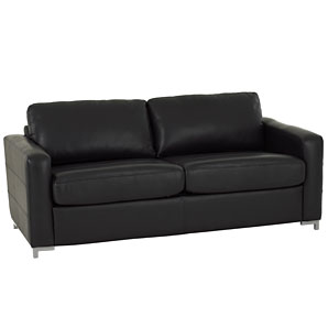 Maestro Leather Sofa Bed, Black