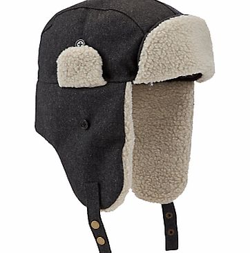 John Lewis Melton Trapper Hat, Charcoal