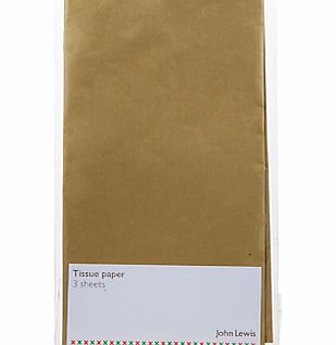John Lewis Metallic Tissue Paper, Gold