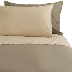 john lewis Mocha Stripe Duvet Cover- Double