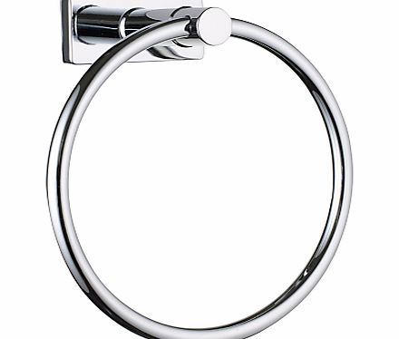 John Lewis Multi-Way Bathroom Towel Ring, Chrome