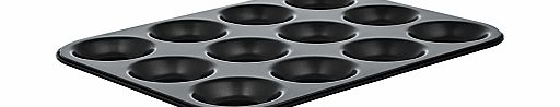 John Lewis Non Stick 12 Cup Shallow Muffin Tray,