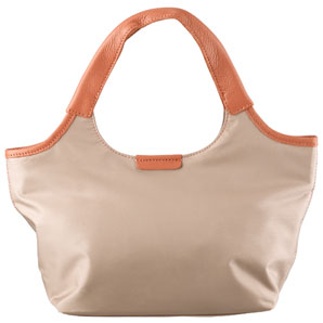 Nylon and Leather Bag- Tan- Small