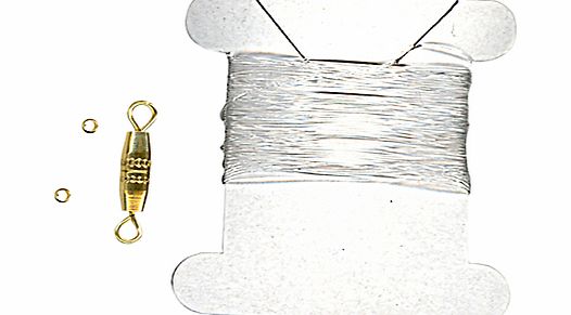 John Lewis Nylon Cord and Clasp, 1m, Gold Plated