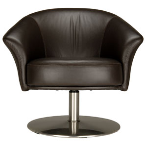 Ole Leather Swivel Chair- Tintoretto Brown