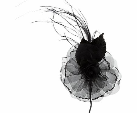 John Lewis Organza Rose and Feather Corsage