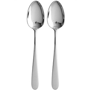 john lewis Outline Serving Spoons, Stainless Steel, Set of 2