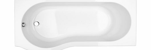 John Lewis P-Shaped Right Hand Shower Bath and