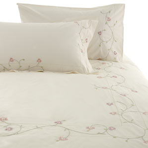 john lewis Pansy Duvet Cover, Oyster, Double