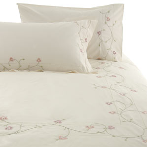 john lewis Pansy Duvet Cover, Oyster, Super Kingsize