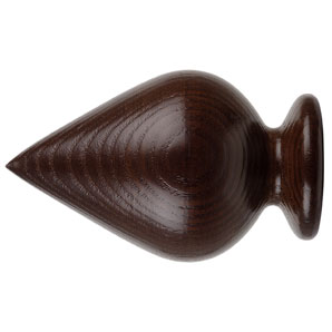 john lewis Peardrop Finial- Ash Walnut- 35mm