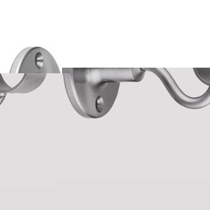 Polished Steel Passing Bracket- 25mm