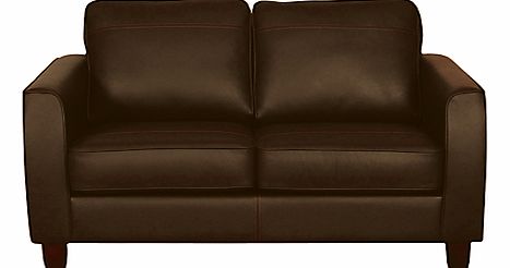 Portia Leather Small Sofa with Dark