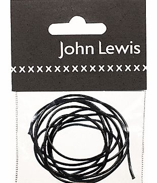 John Lewis Premium Quality Leather Cord, 1m, Black