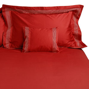 John Lewis Premium- Tailored Stitch Duvet Cover- Rosso- Kingsize