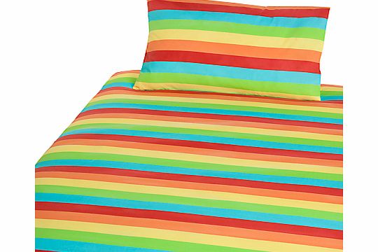 John Lewis Rainbow Stripe Cotbed Duvet Cover and