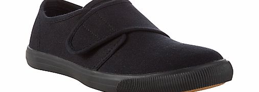 John Lewis Rip Tape Plimsolls, Black