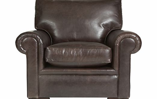 John Lewis Romsey Leather Armchair with Dark Legs