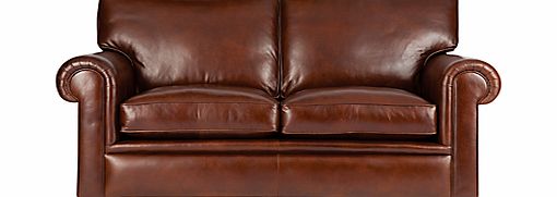 John Lewis Romsey Medium Leather Sofa with Dark