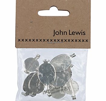 John Lewis Round and Oval Brooches, Pack of 10,