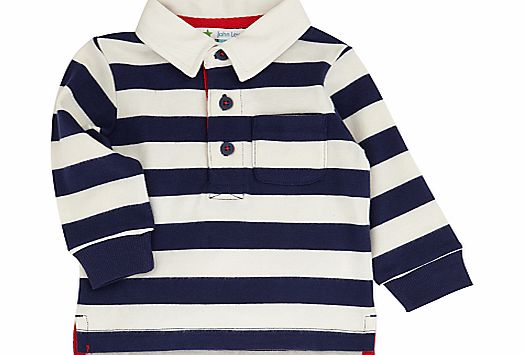 John Lewis Rugby Top, Navy/White