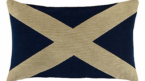 John Lewis Saltire Cushion, Blue