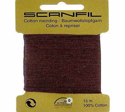 John Lewis Scanfil Mending Cotton, Brown