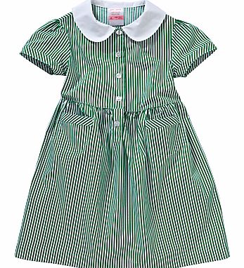 School Striped Summer Dress, Green