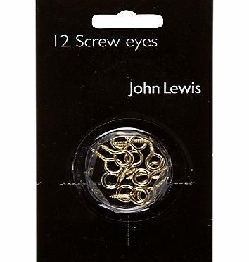 John Lewis Screw Eyes, Pack of 12