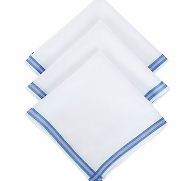 John Lewis Semi Plain Handkerchiefs, Pack of 3,